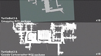 ROS gmapping and cartographer SLAM demo